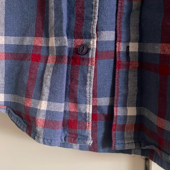 DC | Blue and Red Plaid Button-Up Shirt - Picture 6 of 6